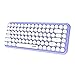 Clavier Bluetooth sans Fil, Mini Clavier Compact Mignon à 84 Touches, Technologie de Connexion Bluetooth sans Fil 2,4 GHz, Capuchon Rond rétro en ABS, Panneau Mat, Design Ergonomique (Violet)