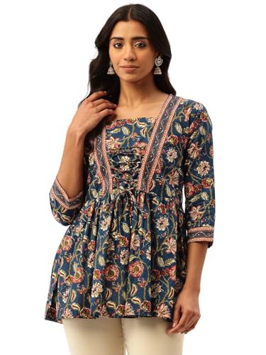 Image of Princess Cut Top for Women - 3 /4 Sleeves with Front Drawstrings (S-XXL)