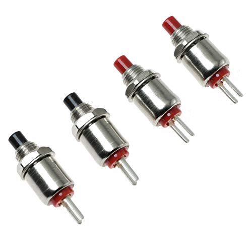 E-Outstanding DS-402-5MM-4 Ds-402 Pushbutton Switch 4Pcs 0.5A 125V 5Mm Red Black Spring Return Mini Push Button Switch Micro Momentary Switches thumb #2