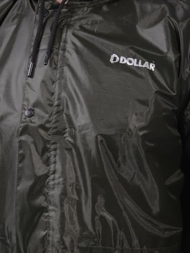 Image of Dollar Men's Waterproof PVC Raincoat Set | Zipper & Button Closure | Hood & Pocket | Full Sleeve Jacket Pant Rainwear Suit | Lightweight Leakproof Rain Protection for Outdoor, Biking, Riding