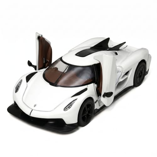 Image of Wizplex Kinsmart Koenigsegg Jesko 1:36 Scale Officially Licensed Die-Cast Metal Car Model - Pull-Back Action Openable Doors Swedish Hypercar Collectible Toy