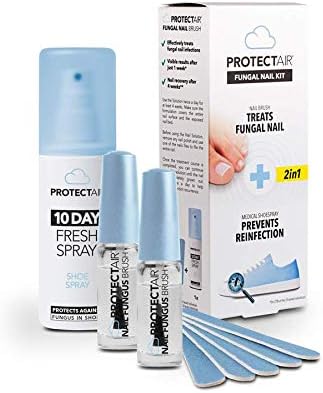 ProtectAir Fungal Nail Treatment - Extra strong for toenails - 2x 5ml + Nail Files + Medical Shoe Spray