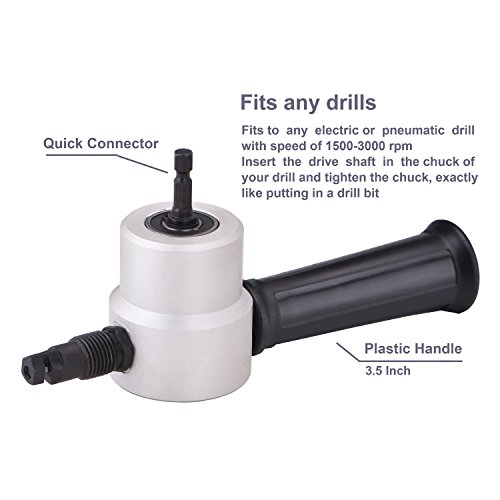 image for Double Headed Sheet Metal Nibbler Cutter, Lichamp Drill Attachment Nib