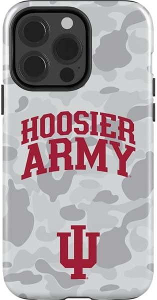 Skinit Impact Phone Case Compatible with iPhone 15 Pro - Officially Licensed Indiana University IU Logo Design