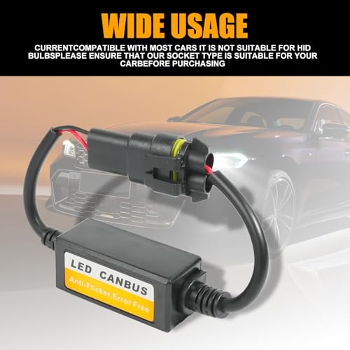 2 PCS Decodificador LED para Auto 9006/HB4/9012 Antiparpadeo miniatura 5