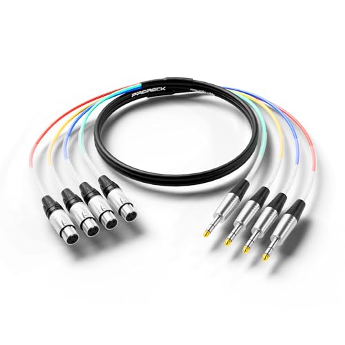 Câble TRS vers XLR femelle 4 canaux anti-interférences