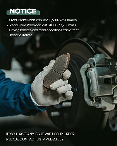 Image of SCITOO Ceramic Brake Pads, 4pcs Front Brake Pads Brakes Kits fit for Acura CL,Integra,Legend,NSX,RL,TL,Vigor,for Honda for Accord,CR-V,Odyssey,Prelude,for Isuzu Oasis
