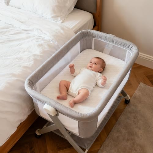 Image of Baby Bassinet Mattress, Breathable, Hypoallergenic, Premium Foam, Non-Toxic, Rectangle Shaped with Removal Waterproof Cover,19 inch x 33 inch x 2''