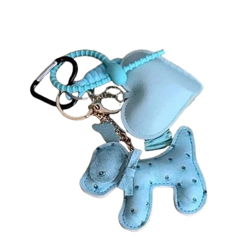 愛らしい犬の形状PUレザーバックパックペンダントスタイリッシュなキーチェーンバッグペンダント学校やレジャーアクティビティかわいい漫画犬