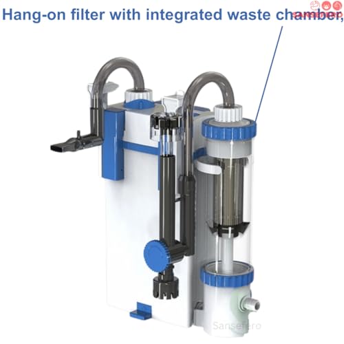Image of SANSEFERO Large Flow Hang On Back Aquarium Filter for Fish Tank with Bio Power Multi-Stage Filtration System with Silent Motor Suitable for Fresh & Salt Water (YBF 500 | 6W | 500L /Hr)