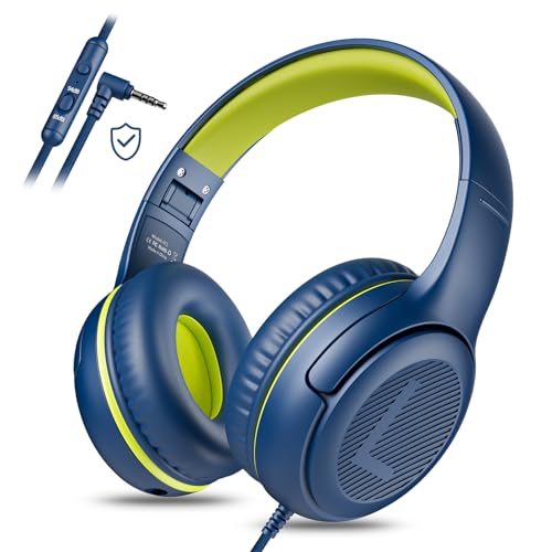 awatrue AT2 Kids Headphones for School with Mic, 85/94dB Safe Volume Limit
