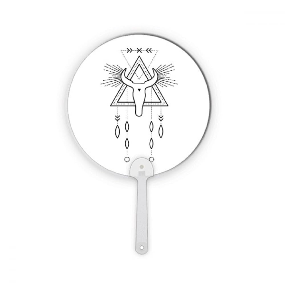 Artisanat motif géométrie alien avec symbole totem rond en finition soignée