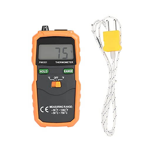 PEAKMETER PM6501 LCD Digital Instant-Read Thermometer Temperature Meter with Type K Thermocouple Sensor Probe