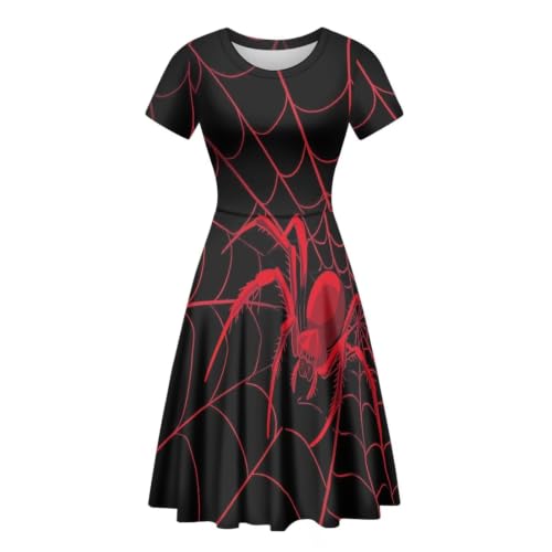 Image of POLERO Sunflower Dress for Women Floral Summer Dresses Short Sleeve Casual Sundresses Midi Dresses