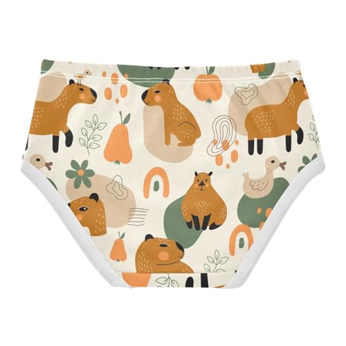 Wusikd Capybara Girls' Underwear Cotton Organic Spots Girls Briefs Soft Toddler Underwear 2T2