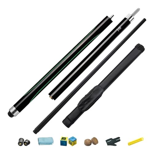 Juego de Taco de Pool 59", 1/2 Negro Tecnología Carbono 20Oz
