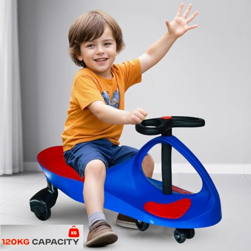 Image of Kids Swing Panda Car (Blue /Black)