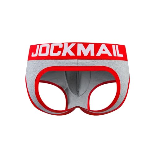 JOCKMAIL Mens Jockstrap Mens Cotton Briefs Breathable Mens Athletic Underwear for Athletic Supporter...