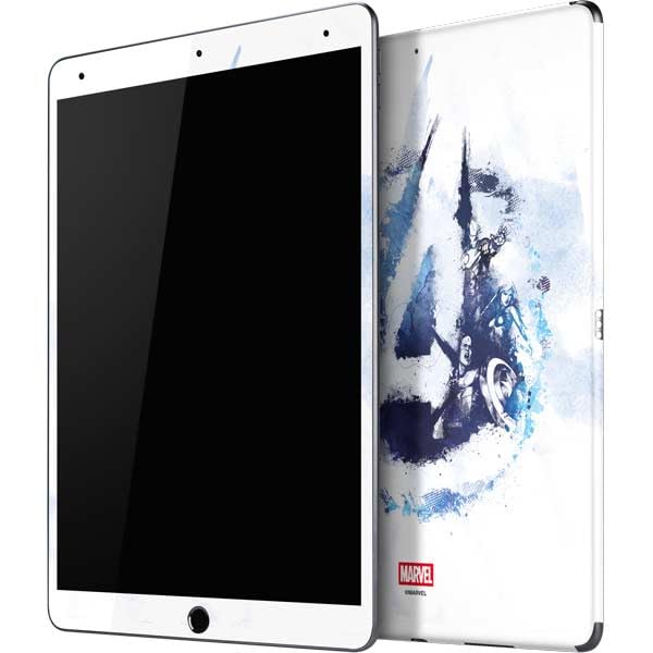 Skinit Decal Tablet Skin Compatible with iPad 10.2in (9th Generation, 2021) - Officially Licensed Marvel Avengers Blue Logo Design