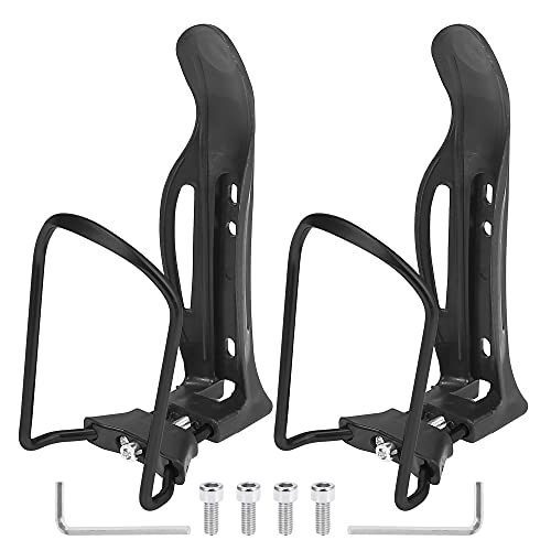 X AUTOHAUX 2pcs Adjustable Bicycle Drink Holder Cup Bottle Cages Rack Black