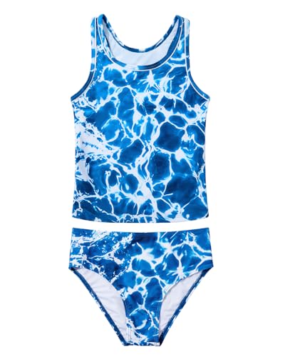 Image of Century Star Girls Tankini Swimsuit UPF 50+ Racerback Bathing Suit for Teen Girls 2 Piece Swimsuit Summer Beach Swimwear