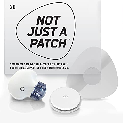 Not Just A Patch Clear Waterproof Adhesive Patches, Transparent Second Skin Patches for CGM Sensors, 20 Pack