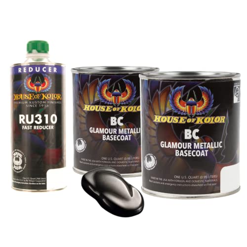 House of Kolor C2C-BC03 Galaxy Gray Metallic Basecoat 2 Quart Kit +Fast Reducer