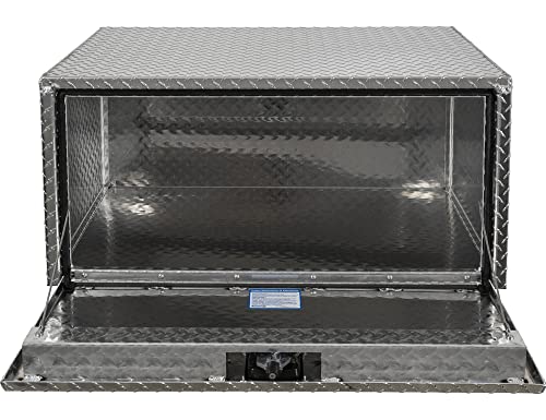 Image of Buyers Products 1705119 Diamond Tread Aluminum Underbody Truck Tool Box, 18 x 24 x 36, Made in USA, .100 in. Thick, Corrosion-Resistant, Locking Compression Latch, Secure Storage for Work Trucks