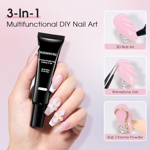 Gel Escultor 3D para Uñas con Pegamento para Piedras 15g miniatura 2