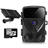 SecuSTATION トレイルカメラ 屋外 熊 害獣 ソーラー 付属 4K動画 スマホ対応 赤外線 夜間撮影 人感センサー 電池式 防犯 動物監視カメラ 定点カメラ マイク スピーカー 内蔵 microSDカード 64GB付属 国内メーカー 防犯設備士推薦 どこでもCAMwithスマホ SC-MW68