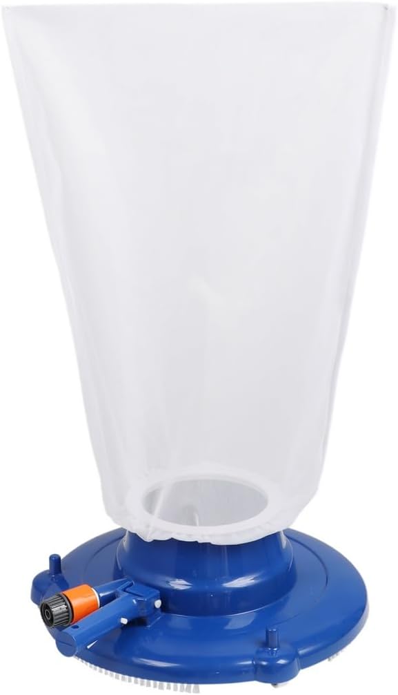 Handheld Pool Leaf Vacuum, 8 Pressure Jets, Mesh Bag, Universal Wheels, and Perimeter Brushes for Efficient Pool Cleaning