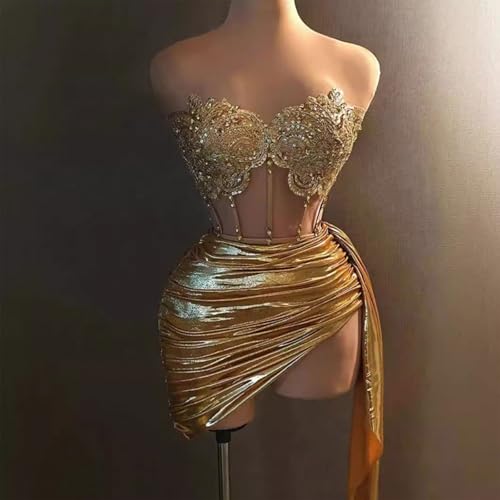 Robe corset flexible costume de scène bicolore pour danseuse - 3