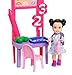 Barbie Careers Teacher Playset with Fashion Doll Wearing Removable Dress, Toddler Small Doll, Classroom Board & Accessories
