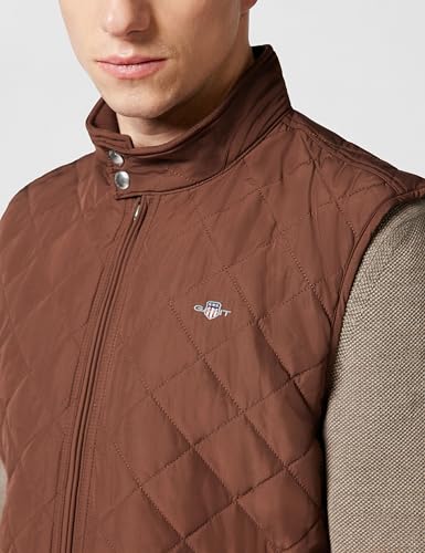 GANT Herren Quilted Windcheater Vest Weste, MAHOGANY BROWN, 3XL EU – Ansicht 4
