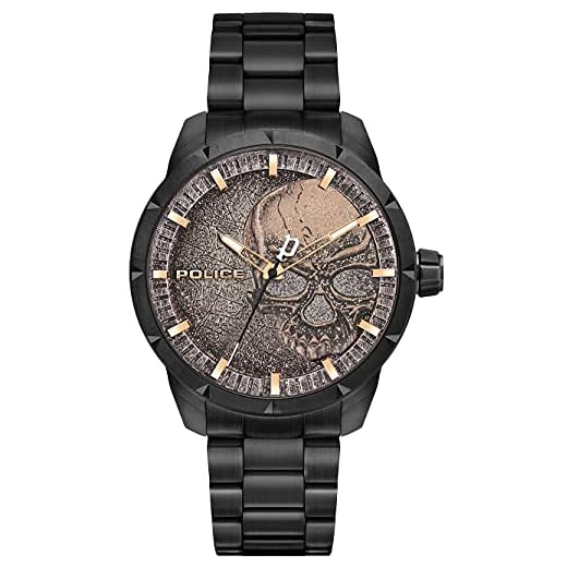 Police Reloj Analógico para Hombres de Cuarzo con Correa en Acero Inoxidable PL15715JSB.02M