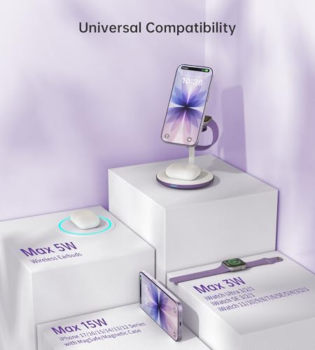 Image of XooFly 3 in 1 Magnetic Wireless Charging Station for Apple Devices,15W