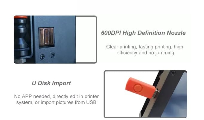 Szybkoschnąca, kolorowa, ręczna drukarka atramentowa o wysokiej rozdzielczości do drukowania znaków towarowych/numerów partii/numerów seryjnych/etykiet/kodów kreskowych,Wysoka czułość