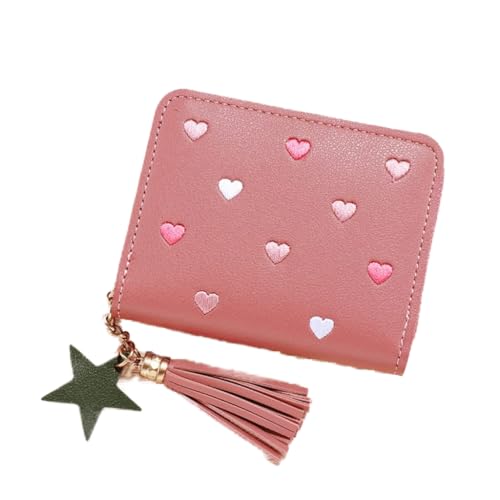 Women's Tassel Wallet Women's Small Coin Purse Wallet Short Zipper Card Holder Cute Women's Wallet Wallet (Color: G, Size: 11 * 9 * 2cm) (A 11 * 9 * 2cm)