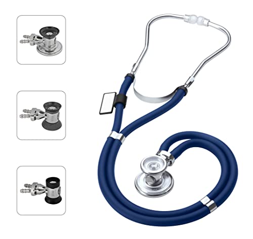 Mdf Sprague Rappaport Dual Head Stethoscope With Adult, Pediatric, And Infant Convertible Chestpiece - Royal Blue (Mdf767-10) #TOP5