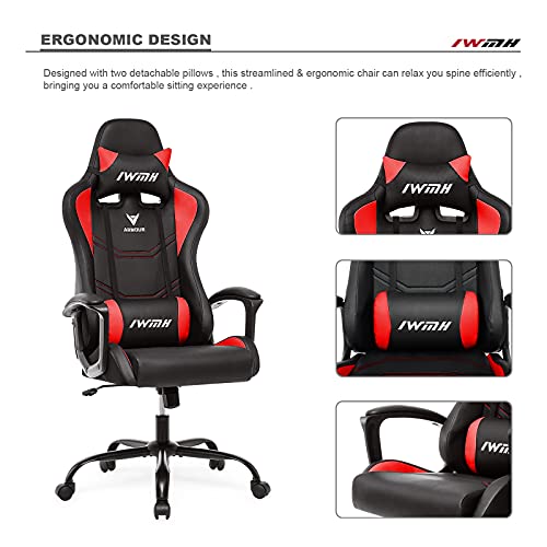 IWMH Sedia da Gaming, Poltrona Gaming Ergonomica