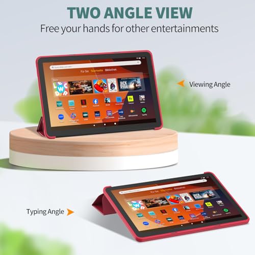 Image of Sanyetral Tablet Protective Case with Auto Wake /Sleep Function, Incompatible with TCL Nokia -Red
