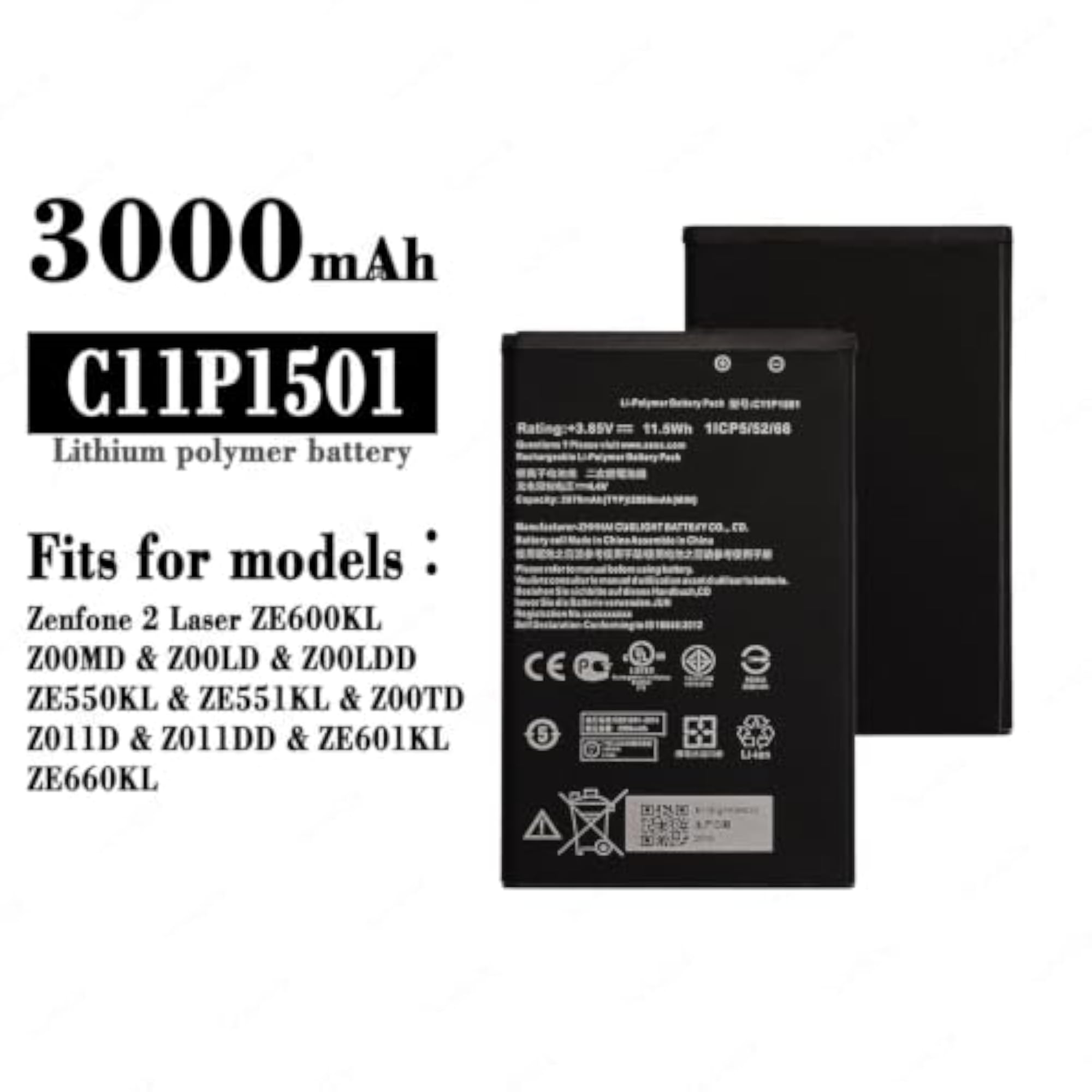 Battery for ZENFONE Selfie - 3000mAh