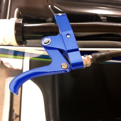 Image of CNC Finger Throttle Clutch Lever 7 /8 inch Handlebar Motorcycle Replacement for Wave Runner (Blue)