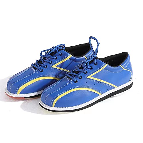 Mens Black/Blue Bowling Shoes Pro Pu Athletic Sneakers Lightweight Gym Shoes (Blue, Numeric_12) #TOP7