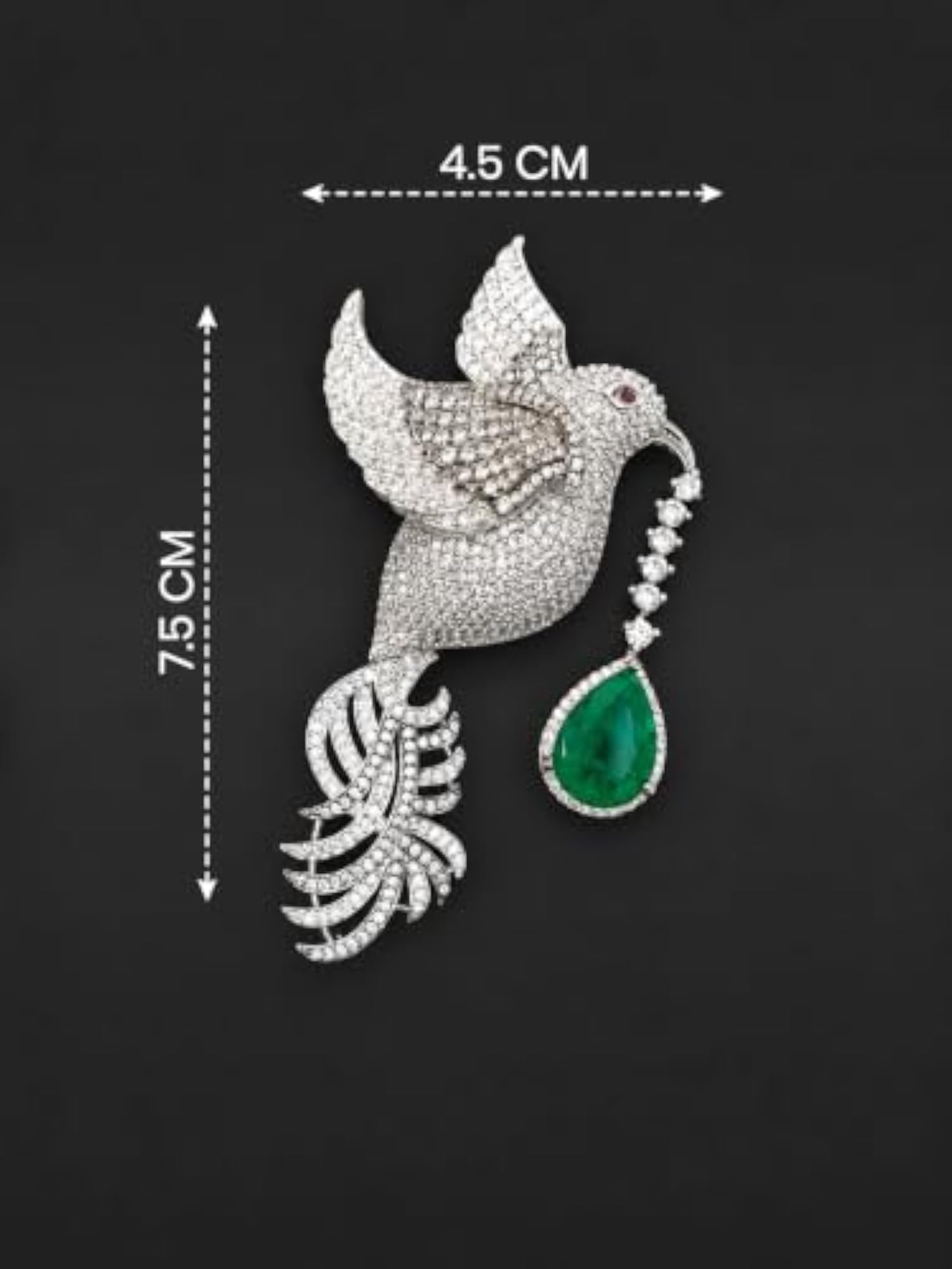Silver Tone Brooch for Men & Women, Elegant Design