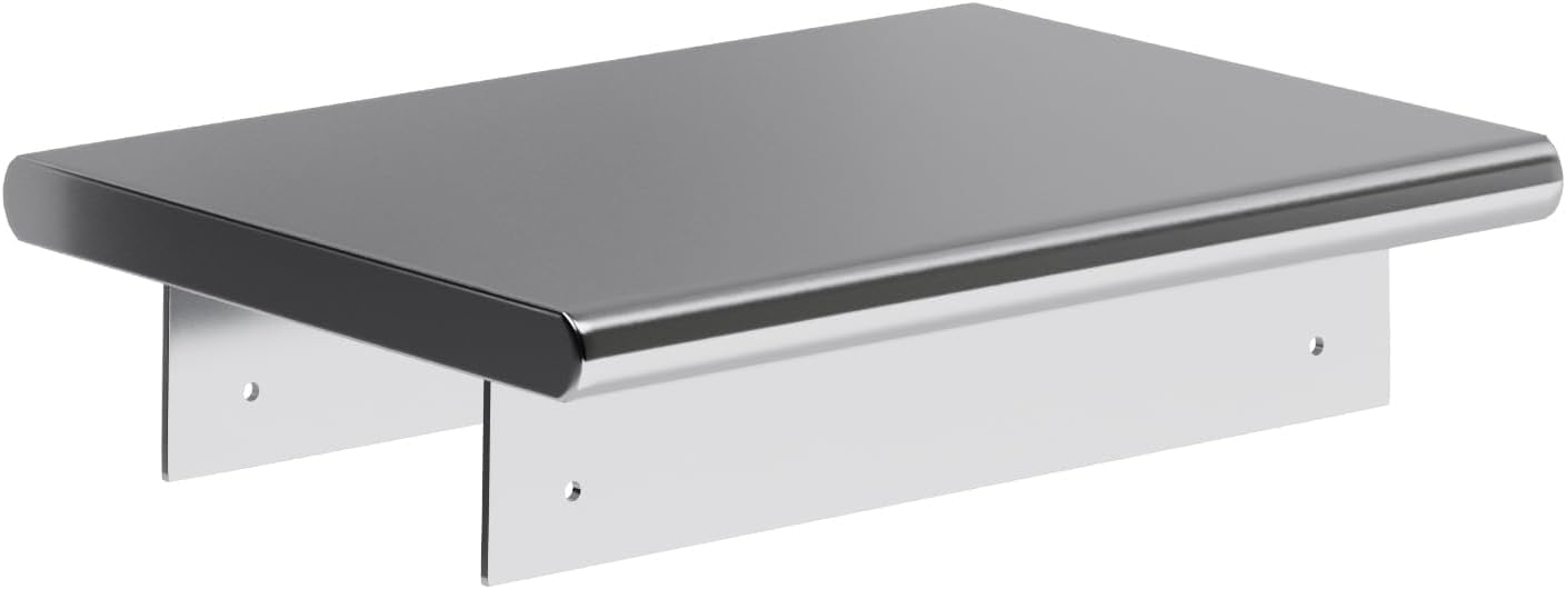 18” x 48” Stainless Steel Single Tier Pass Through Shelf – Commercial Wall Mount Shelf for Restaurant, Kitchen, Prep Station – Heavy Duty Food Service Equipment NSF