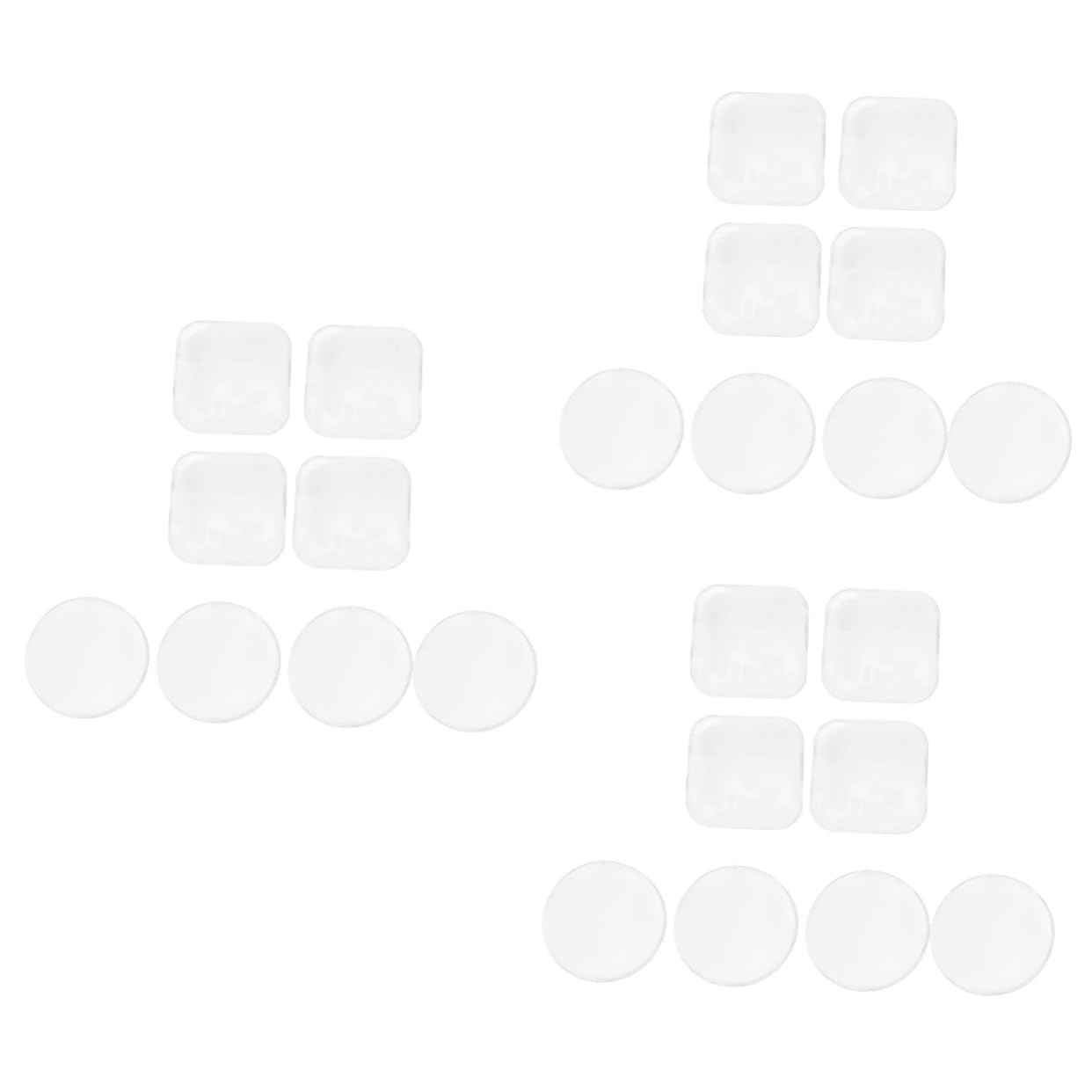 Housoutil 3sets Eyelash Extension Lash Kit Holder Pallet Reusable Sticker Pads Non-porous Easy to Clean 8pcs*3