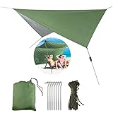 🏕 【Cobertura amplia】 El tamaño de la lona de la toldo de refugio impermeable es de 3x3 m, lo que puede brindarle suficiente espacio. ideal para camping, mochileros, eventos deportivos, festivales, picnics y la playa.