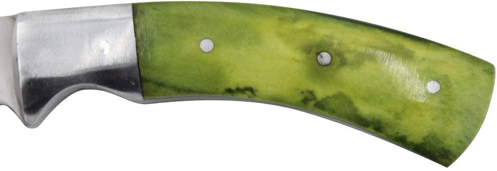 Wild Turkey Handmade Collection Full Tang Fixed Blade Real Bone Handle Skinner Knife w/Leather Sheath.. (4023CB)