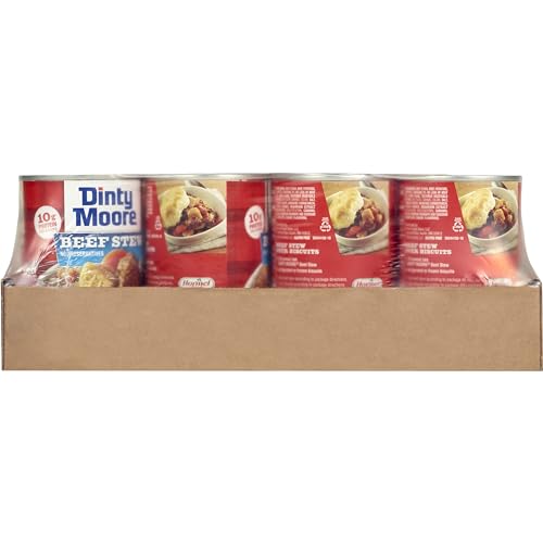 DINTY MOORE Beef Stew, 15 oz (8 Pack), Fully Cooked & Ready-To-Eat with Fresh Potatoes & Carrots, Gluten-Free, 10g Protein, No Preservatives, Perfect for Noodles, Biscuits & Hot Pies